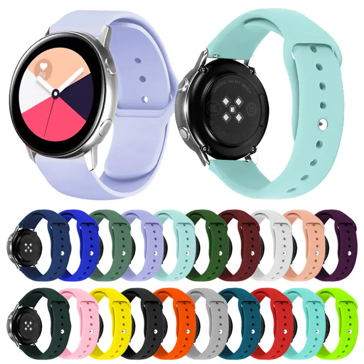 IN STOCK Silicone Watch Strap 20MM 22MM 18MM Sport Replacement Wristband Watch BandためSamsung