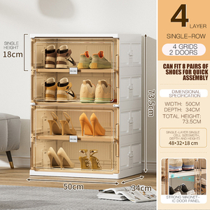 Nhà Máy Bán buôn tùy chỉnh trong suốt tích hợp tủ giày lưu trữ hiển thị tủ giày gấp giá giày với cửa - Product Image 6