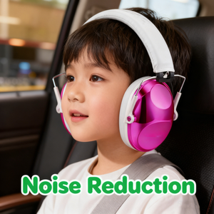 EM032 Color Rosa Brillante OEM Protectores Auditivos <span class=keywords><strong>para</strong></span> Niños Orejeras Plegables con Cubierta de ABS Cancelación de Ruido <span class=keywords><strong>para</strong></span> Bebés de 2 Años o Más - Product Image 4