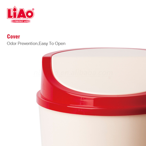 LIAO Home ถังขยะพลาสติกกลม6ลิตรพร้อมฝาแกว่ง - Product Image 4