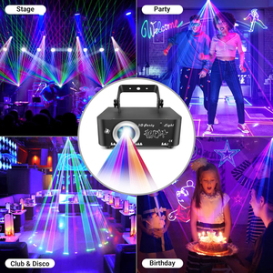 Đèn laser trình diễn ánh sáng 3D điều khiển từ xa DMX, công suất cao, dành cho vũ trường - Product Image 6