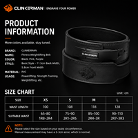 Ceinture de musculation professionnelle pour soulevé de terre et powerlifting – Soutien dorsal large – Ceinture de gym durable en PVC pour l'entraînement de force