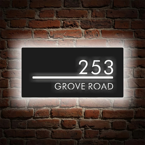 Custom Backlit Stainless Steel <strong>Led</strong> House Number <strong>Door</strong> <strong>Sign</strong> - Product Image 3