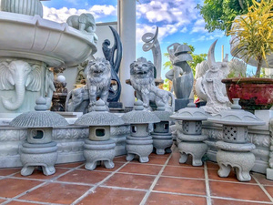 Lámpara de Jardín Decorativa de Piedra Duradera para Exteriores, para Villas, Hoteles, Paisajes Lacustres - Lámpara Moderna de Granito Tallado - Product Image 4