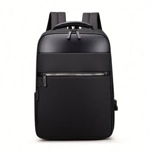 Wholesale Custom Print Logo MOQ 1 Stock Waterproof Oxford PU Material Zipper USB Business Travel 15.6 Inch Laptop <b>Backpack</b> - Product Image 3