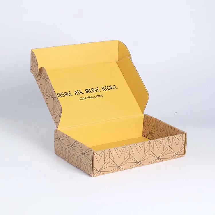 Luxury Custom Gold Logo Lashes Shipping Box Corrugated Mailer Box Mailing Box
