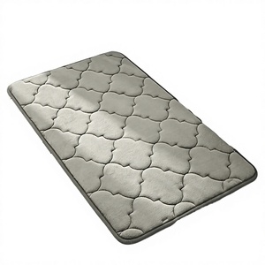 Alfombra de Baño Moderna de Microfibra Antideslizante con Base de Malla, Diseño de Puntada de Linterna, Absorbente de Agua, Suave, para Uso Doméstico, Novedosa y de Lujo - Product Image 2