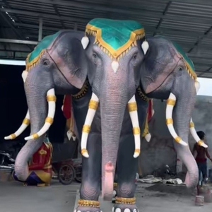 Statue de <span class=keywords><strong>girafe</strong></span> en fibre de verre personnalisée pour l'extérieur, figurine décorative pour la décoration de fête - Product Image 2