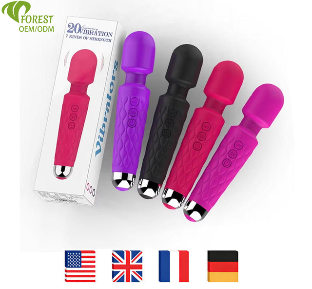 Powerful Wand Massager Adult Sex Toy Wholesale Strong Vibration Full Body USB Rechargeable Electric Massager for Women Couples