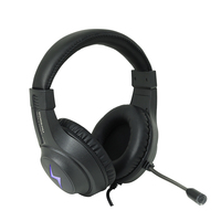 Headset Gaming Dinamis USB Berkabel Terbaru dengan Mikrofon, Tahan Air IPX-2, Kabel 2m