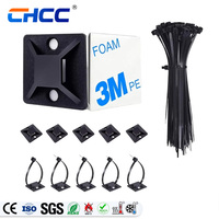 Soporte Autoadhesivo Anticorrosión UL94V-2 para Organización de Cables Electrónicos, Directo de Fábrica, con 4 Tamaños Disponibles
