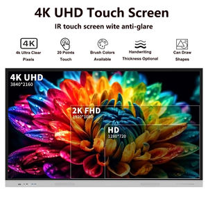 Gpinxin Fabrieksprijs 4K 65 75 85 98 Inch Touchscreen Meertalige Software Lcd Smart Boards <span class=keywords><strong>Android</strong></span> Interactief Whiteboard - Product Image 3
