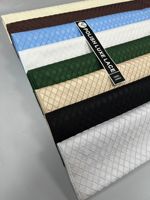 Tissu en sergé 100 % coton respirant, dentelle polonaise de luxe, broderie géométrique beige, pour tenue traditionnelle africaine Agbada pour hommes 5