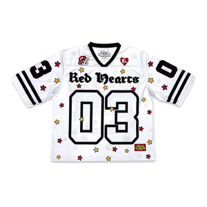 Maillot de football américain vintage surdimensionné personnalisé de haute qualité pour unisexe, design patchwork, taille plus, technique d'impression 100% - Product Image 4