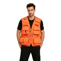 Gilet décontracté léger pour hommes, pêche en plein air, travail, Safari, voyage, photo, cargo, multi-poches
