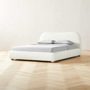 Cama Doble XL Moderna, Minimalista y de Lujo, con Tapizado Acolchado, de Madera Maciza Clásica para Dormitorio - Product Image 6