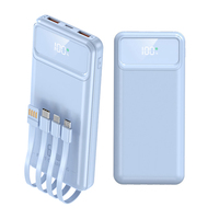 Batterie externe 10000 mAh, chargeur rapide Type-C 20W avec câble, batterie externe 10000 mAh pour téléphone portable