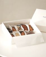 Boîte d'emballage en carton élégante, biodégradable, recyclable et écologique avec couvercle et insert pour aliments, réutilisable