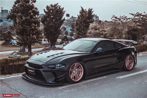 Kit carrosserie ZNDR pour Mustang 2014-2016 avec pare-chocs avant/arrière, jupes latérales, couvre-aileron, largeur de carrosserie élargie et arches de roue autocollantes - Nouveau - Product Image 6