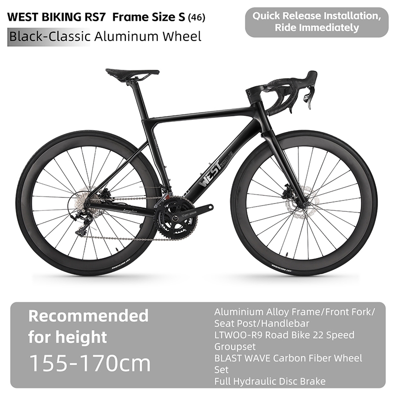 Roue en aluminium noir-S