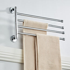 Porte-serviettes rotatif et mobile en fer doré moderne pour hôtel, résistant à la rouille, accessoires de salle de bain - Product Image 2