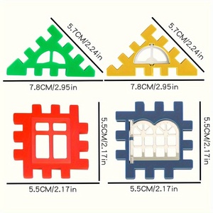 Blocs de construction colorés de grande taille avec fenêtres, jouets créatifs pour enfants de 6 à 12 ans, vente en gros de blocs de construction - Product Image 4