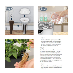 BAVA OEM-sistema de cultivo hidropónico para jardín, veggies de hierbas para interior, 12 cápsulas, blanco, rojo y azul, personalizado, ezork, <span class=keywords><strong>2022</strong></span> - Product Image 6