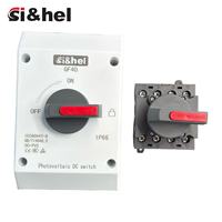 Interrupteur-sectionneur Si&hel GF40 25A 1200V pour systèmes solaires photovoltaïques, interrupteur d'isolement, certifié TUV CE CCC, étanche IP66