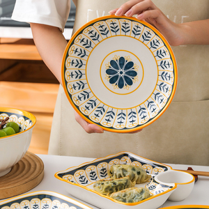 Juego de Vajilla de Cerámica de Alta Calidad Estilo Nórdico Bohemio, Platos, Tazones y Cucharones Ecológicos en Stock - Product Image 3