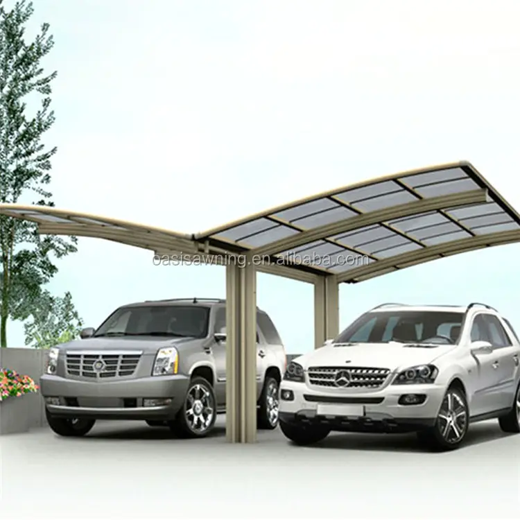 Multifunctional एल्यूमीनियम मिश्र धातु गेराज Carport Polen कैनवास Carport एल्यूमीनियम कार गेराज