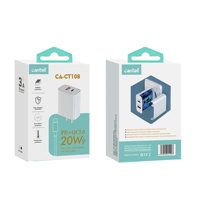 Cantell FCC 2023 nouveauté PD 20W USB A Type C chargeur mural à deux ports avec câble QC3.0 charge rapide 38W adaptateur USB US/EU