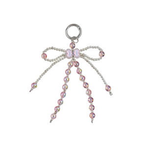 Nouveau haut de gamme cristal nœud papillon perlé porte-clés pendentif sac polyvalent suspendu coque de téléphone décoration - Product Image 5