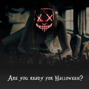 Hot bán Halloween Led mặt nạ đáng sợ hét lên lễ hội cosplay với 3 chế độ chiếu sáng với máu kinh dị nhà máy Giá túi nhựa - Product Image 5