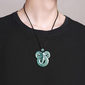 หยกธรรมชาติสีน้ำเงินหยกแกะนักษัตรจีน จี้หยก UNISEX ดีไซน์ดั้งเดิมสไตล์จีน ของขวัญพร้อมใบรับรอง DW113 - Product Image 4