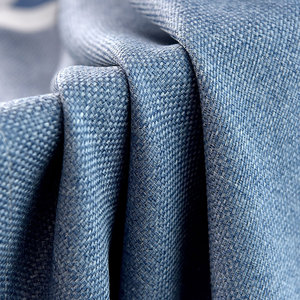 Tissu de rideau imprimé géométrique triangulaire 100% polyester, aspect <span class=keywords><strong>lin</strong></span>, filtrant la lumière, vendu <span class=keywords><strong>au</strong></span> <span class=keywords><strong>mètre</strong></span> - Product Image 1