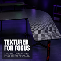 Table de jeu AOR réglable en hauteur, surface en fibre de carbone, structure métallique avec rangement, montage facile, durable, en forme de L, vente en gros d'usine