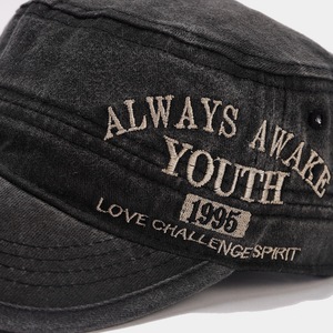 Casquette plate vintage délavée pour hommes et femmes, décontractée, d'été, pour l'extérieur, protection solaire, brodée, style baseball - Product Image 5