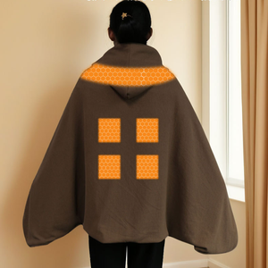 Châle chauffant portable et tendance, alimenté par USB, avec contrôle de température, en tricot doux, style chapeau, couverture électrique - Product Image 3