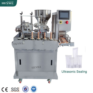 Henwi 1 Station Full-Auto Ultrasons Tube Filler Scellant Tube En Plastique Dentifrice Visage Main Gel Remplissage Ultrasons Scellage Machine - Product Image 1