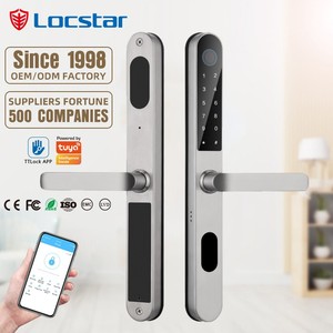 Locstar IP68 entièrement étanche extérieur empreinte digitale coulissante numérique TTlock App Bluetooth aluminium mince serrure de porte intelligente européenne - Product Image 1