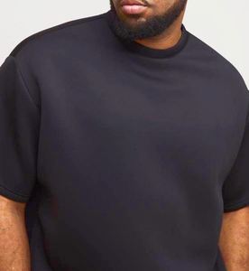 Ensemble de survêtement athlétique décontracté d'été noir respirant, comprenant un T-shirt ample et un short décontracté, style baggy - Product Image 5