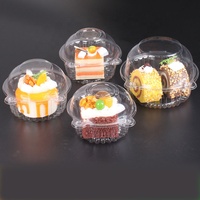 Boîte à gâteaux et Biscuits en plastique, 50 pièces de haute qualité, rondes et transparentes, à usage unique
