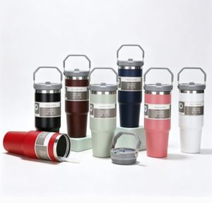 Taza Térmica de Viaje con Recubrimiento en Polvo de 30 oz, Vaso de Acero Inoxidable para Café de 20 oz con Asa - Product Image 3
