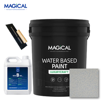 Peinture de sol liquide époxy colorée à haute dureté et résistante à l'usure, revêtement imperméable imitation granit marbre