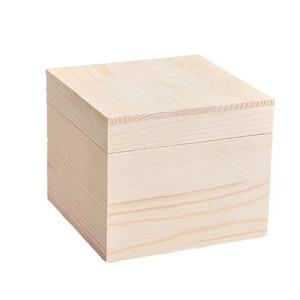 กล่องเก็บของไม้เนื้อแข็ง 8x8x5 ซม. 10x10x8 ซม. 12x12x10 ซม. กล่องเก็บเครื่องประดับสำหรับใช้ในบ้าน ดีไซน์เรียบง่ายทันสมัย - Product Image 1