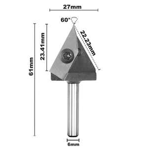 Tùy Chỉnh 60 Độ Khắc Phay <span class=keywords><strong>CNC</strong></span> V Loại Router Bit Có Thể Thay Thế <span class=keywords><strong>Carbide</strong></span> Chèn Gỗ Cắt Công Cụ Bị Bỏ Bỏ Bỏ Dao - Product Image 2