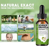 VitaSpring Gouttes d'extrait de corossol (Graviola) – Complément de soutien immunitaire naturel, biologique, végétalien, pur – Gouttes liquides de corossol (Graviola)
