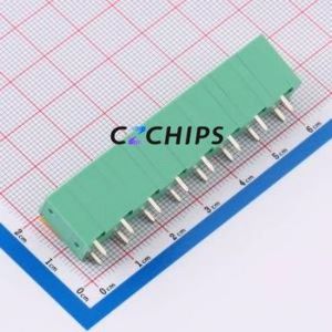 MX142V-7.62-08P-GN01-Cu-A Spring Terminal Block Through hole Component (THT),P=7.62mm Connector 1x8P 7.62mm Green Through Hole - Product Image 2