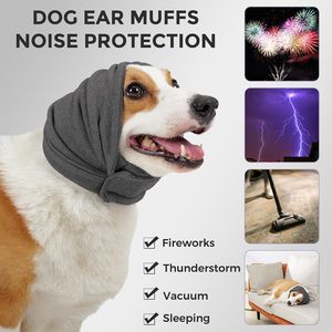 <span class=keywords><strong>Dog</strong></span> Thunder Ear Muffs Calming Hoodie Sin solapa Ear Wraps para protección contra el ruido Aliviar la ansiedad <span class=keywords><strong>Dog</strong></span> Ear Cover The Grooming - Product Image 2