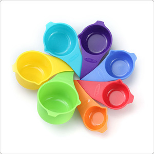 Source Factory Colorful <b>Measuring</b> <b>Cups</b> Spoons Set 15Pcs Food Grade Plastic <b>Baking</b> Tools With Graduations - Product Image 4